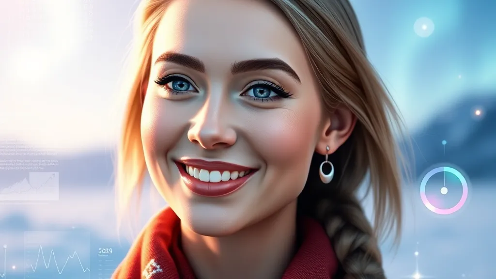 Portrett av AI-assistenten Mia fra Nettpilot.