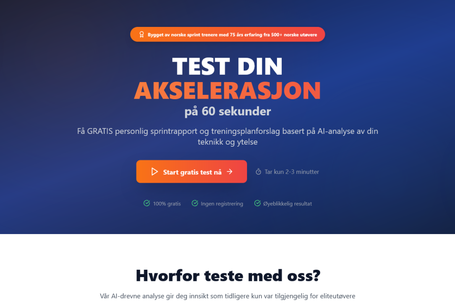 Test din akselerasjon